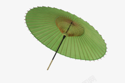 撑开撑开的绿色油纸伞效果高清图片
