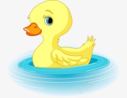 不闷热河水里的小鸭子高清图片