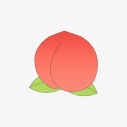 卡通桃子图素材
