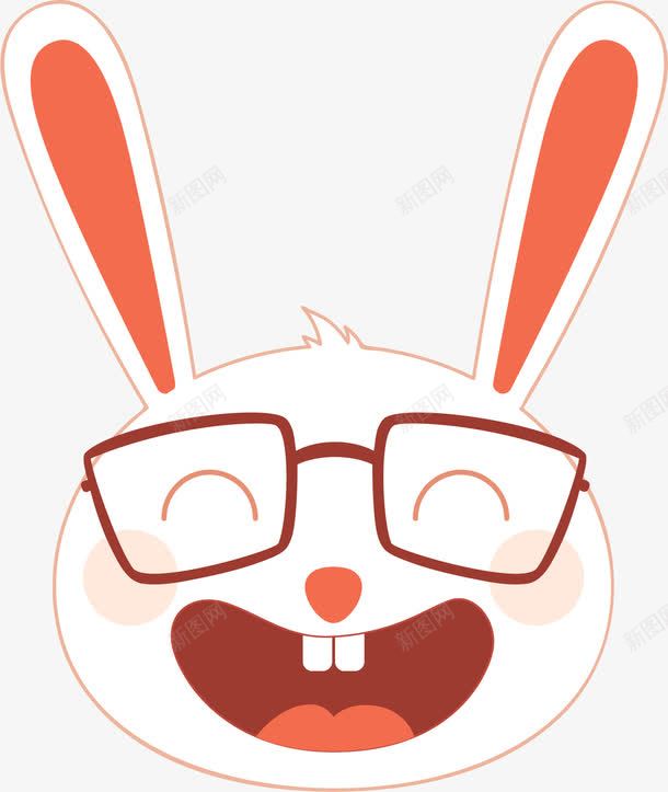 戴眼镜的小白兔png免抠素材_新图网 https://ixintu.com 兔牙 卡通可爱 复活节 小兔子 小动物 小白兔 戴眼镜 生肖