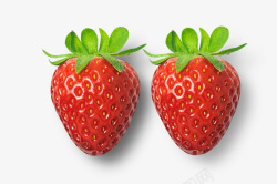 两个草莓元素素材