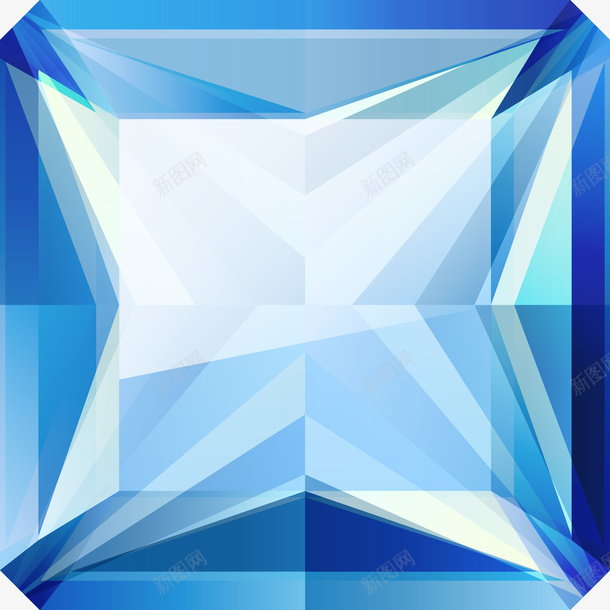 菱形宝石钻石图png免抠素材_新图网 https://ixintu.com 四方型 水晶 立体菱形块 菱形块 蓝色宝石 钻石