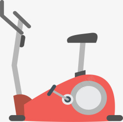 动感动车红色健身房动感单车矢量图高清图片