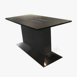 展示桌黑色木质展台高清图片