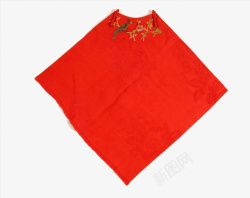 刺绣服饰红色旧式女士内衣肚兜高清图片