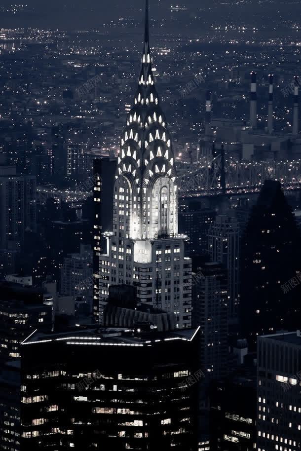 纽约城市鸟瞰夜景jpg设计背景_新图网 https://ixintu.com 城市 夜景 纽约 鸟瞰