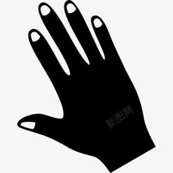 黑指甲手黑人图标高清图片