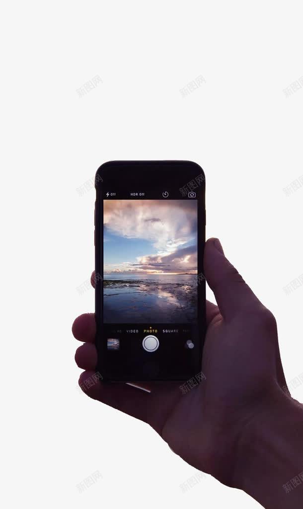 手机镜头里的海面png免抠素材_新图网 https://ixintu.com 手机 拍照 海