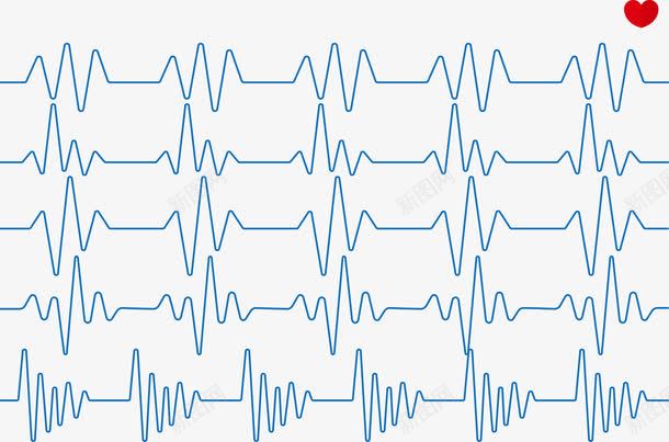心率图表png免抠素材_新图网 https://ixintu.com 图表 心率 心率图 心电图 蓝色