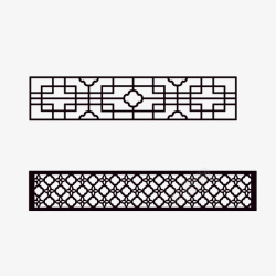 中式栏杆镂空样式素材