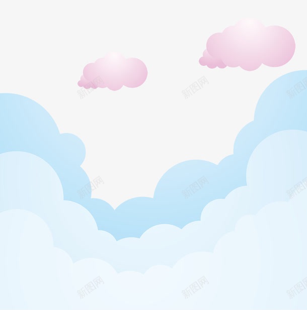 卡通云层png免抠素材_新图网 https://ixintu.com 云层 云朵 卡通云 粉色云朵