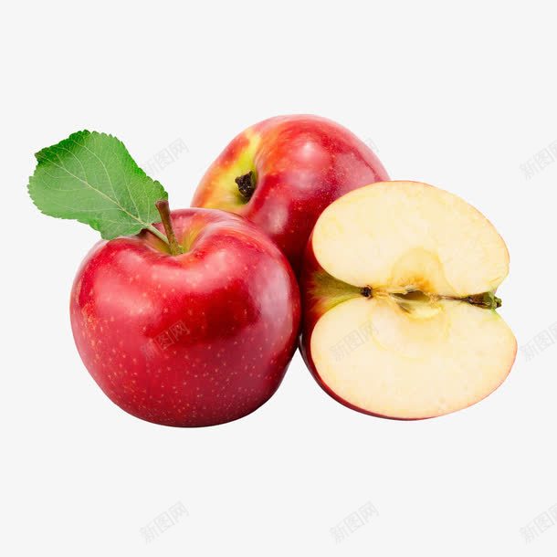 新鲜切开的红苹果png免抠素材_新图网 https://ixintu.com 一半 切开 新鲜 红的 苹果