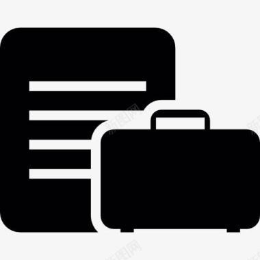 行程单和行李图标图标