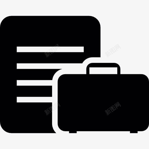 行程单和行李图标png_新图网 https://ixintu.com 手提箱 文件 行李清单