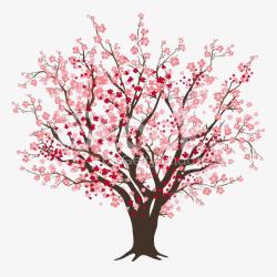 盛开的樱花树卡通樱花树高清图片