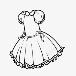 蓬蓬裙简笔手绘公主裙图高清图片