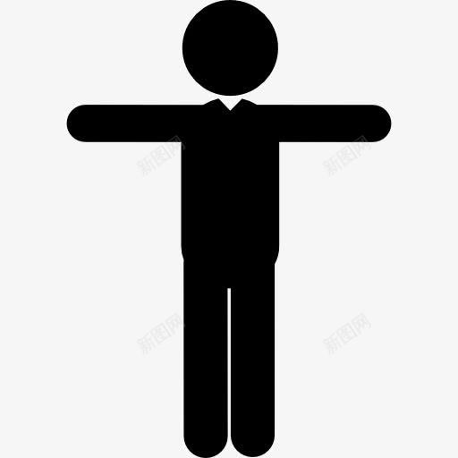 人站立伸展手臂向两侧图标png_新图网 https://ixintu.com 两侧 人 姿势 手臂 扩展 站着 运动