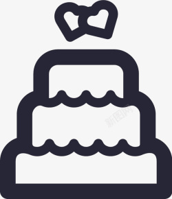 爱情蛋糕婚礼用品矢量图图标高清图片