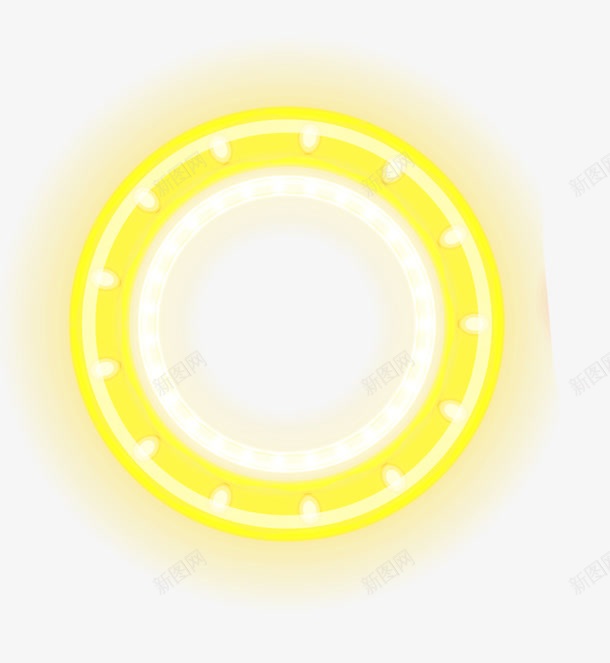 环形光圈png免抠素材_新图网 https://ixintu.com 光 圆圈 闪闪发光 黄色光