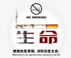 消耗的生命创意禁烟高清图片