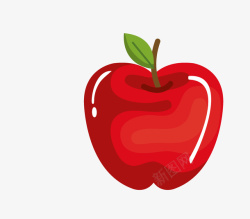 卡通手绘红色的苹果素材
