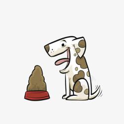 开心吐舌头卡通看到堆得高高的狗粮开心的小高清图片
