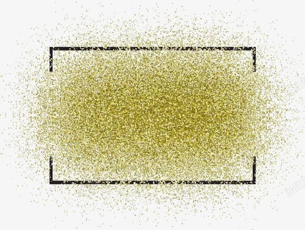 金粉标题框png免抠素材_新图网 https://ixintu.com 矢量素材 金粉 金粉装饰 金色 金色光点