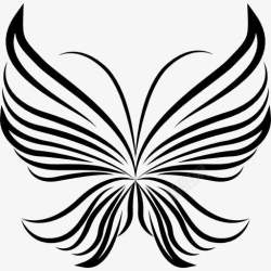 横条纹光条纹的蝴蝶翅膀上美丽的灯光视图图标高清图片