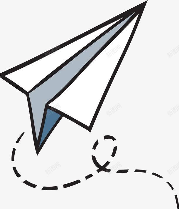 白色纸飞机png免抠素材_新图网 https://ixintu.com 出行旅游 卡通 手绘 白色 矢量图案 纸飞机