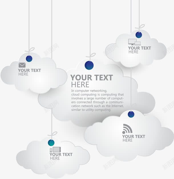 云朵提示框png免抠素材_新图网 https://ixintu.com 云朵 对话框 提示框 标签