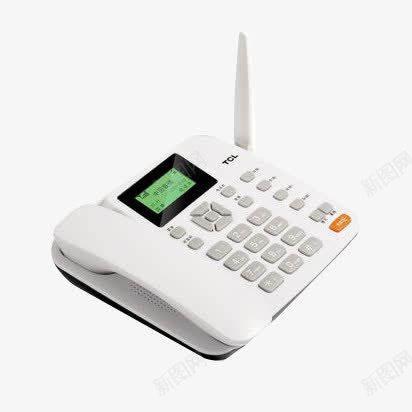 TCL座机电话GF100png免抠素材_新图网 https://ixintu.com TCL 产品实物 座机电话 无线插卡 白色