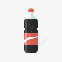 黑色可乐黑色瓶装可口可乐高清图片