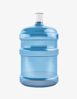 蓝色解渴反光的塑料瓶饮用水实物素材