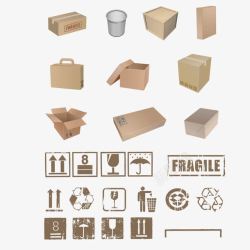 包装盒三防标志包装盒常用标志矢量图高清图片