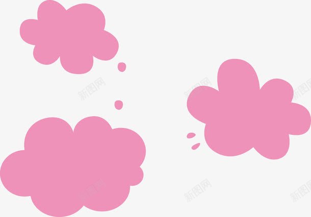 可爱扁平化粉红色的云朵png免抠素材_新图网 https://ixintu.com 云朵 可爱 扁平化 深粉红 粉红 粉红色的云 粉色 粉色的云
