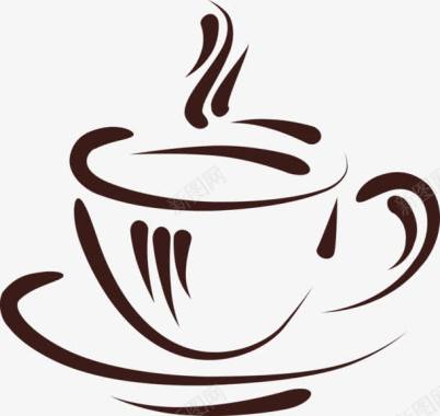 咖啡杯墨迹咖啡杯图标图标