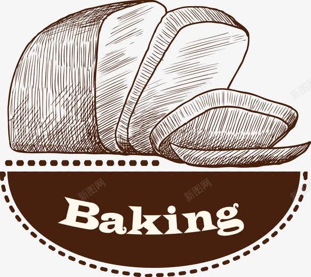 面包矢量图图标ai_新图网 https://ixintu.com cake 烘培店 蛋糕店 蛋糕店logo 西点 面包商标 面包店 餐饮logo 矢量图