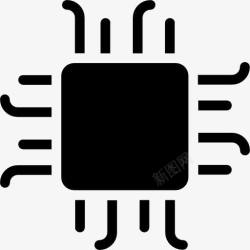 计算机芯片芯片图标高清图片