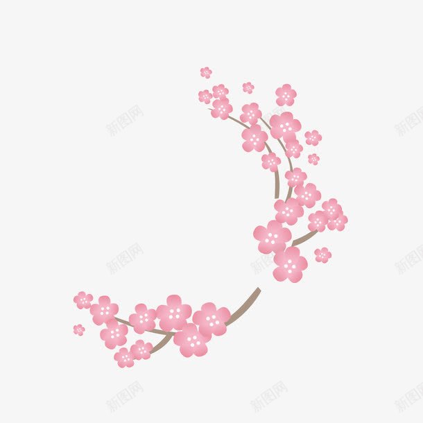 粉色现代图形装饰png免抠素材_新图网 https://ixintu.com 和风 和风花纹 图形 日本 樱花 现代 粉色 粉色花朵 装饰