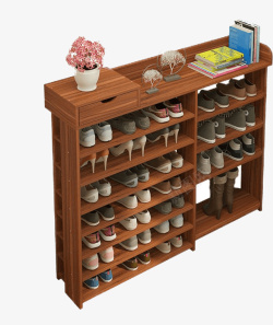 小户型收纳鞋柜实木家具鞋柜收纳柜子高清图片