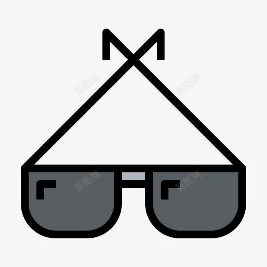 手绘眼镜png免抠素材_新图网 https://ixintu.com 卡通眼镜 墨镜 手绘镜 眼镜 近视镜 黑框