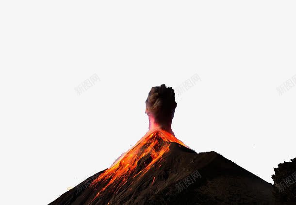 火山喷发png免抠素材_新图网 https://ixintu.com 危险环境 山 山脉 岩浆 活火山 自然环境
