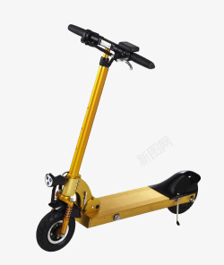 黄色车体智能电动两轮踏板平衡车高清图片