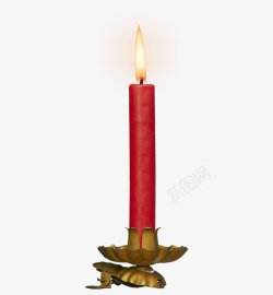 点燃的蜡烛烛台和蜡烛高清图片