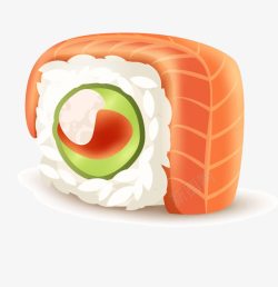 三文鱼卡通寿司食物图素材