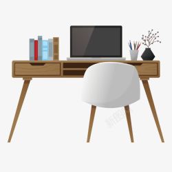 办公一套家具平面图简约风格工作办公桌高清图片
