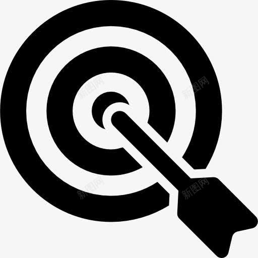 箭对目标图标png_新图网 https://ixintu.com 射手 射箭 武器 瞄准准心 箭靶 靶心