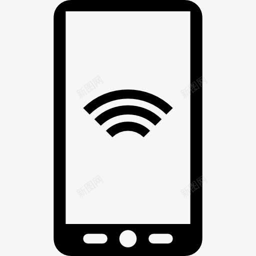 平板WiFi信号在屏幕上图标png_新图网 https://ixintu.com 工具和用具 平板电脑屏幕 无线上网 无线连接 智能手机 触摸屏 触摸屏手机