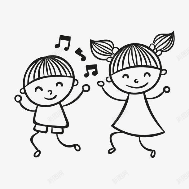 跳舞的孩子png免抠素材_新图网 https://ixintu.com 儿童 儿童舞蹈班 孩子 小伙伴 小朋友音乐 开心 手绘图 舞蹈 音乐