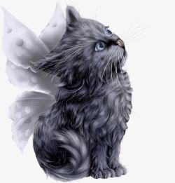 天使猫咪彩绘天使波斯猫高清图片